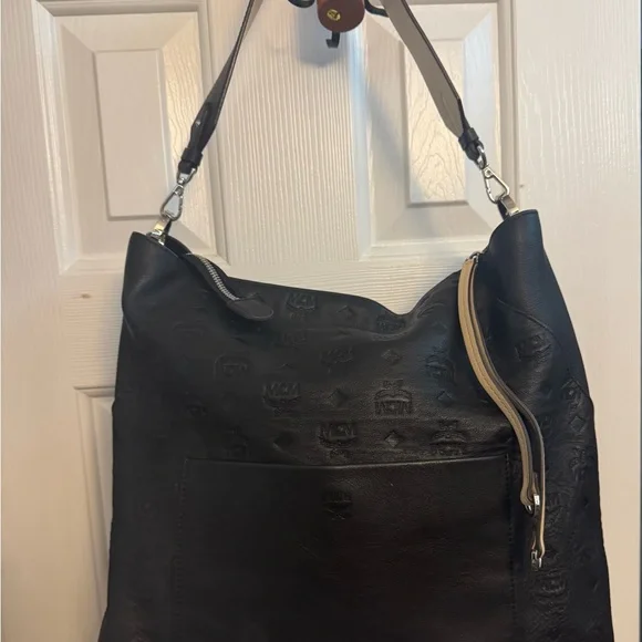 MCM Large Klara Black Hobo Bag